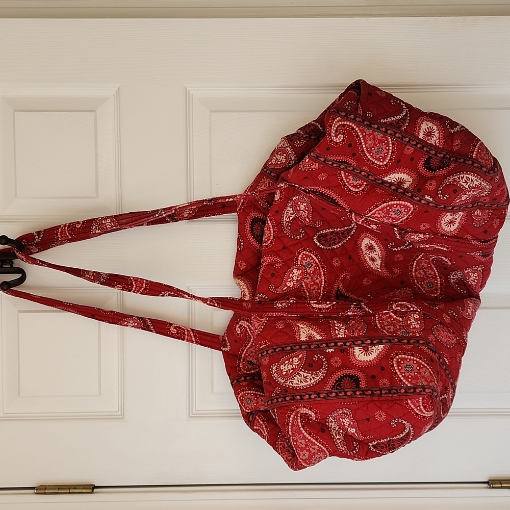 Large Vera Bradley Duffle Bag in Mesa Red